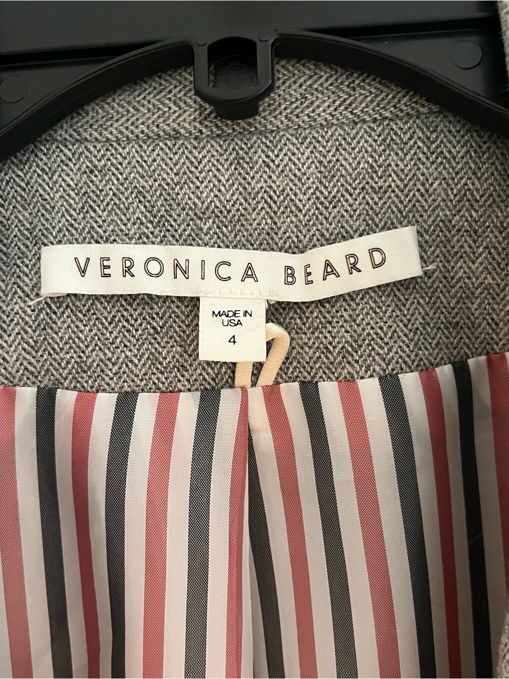 Veronica Beard Martel Dickey Blazer Jacket Wool Blend Gray Womans 4 - Picture 8 of 8